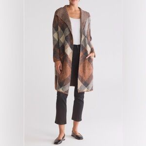 Joseph A Multicolor Plaid Cardigan